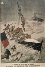 GUERRA DEL 14-BOTE SALVAVIDAS DE CALAIS AL SOCORRO DEL BARCO DE PESCA INGLES NAUFRAGADO
PARIS,