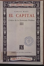 Couverture de l'edition espagnole du Capital de Karl Marx