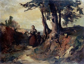 Ecole Goya, Paysage avec un  villageois