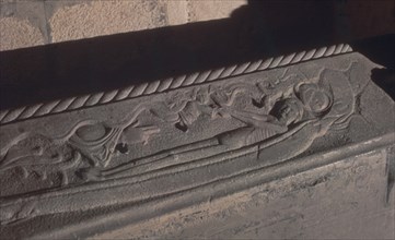 CAPILLA DE SAN FROILAN - DETALLE DEL SEPULCRO DE SANTA FROILA - RELIEVE
LUGO,