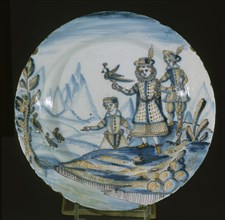 CERAMICA DE TALAVERA - PLATO CON ESCENA DE HALCONERO - S XVII
MADRID, MUSEO ARQUEOLOGICO