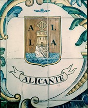 ESCUDO DE CERAMICA DE MANISES-ALICANTE