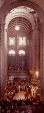 INTERIOR HACIA LA CABECERA-CELEBRANDO MISA
SANTIAGO DE COMPOSTELA, CATEDRAL
CORUÑA