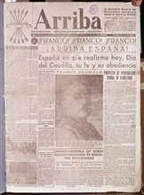 PERIODICO - ARRIBA - DIARIO DE FALANGE ESPAÑOLA TRADICIONALISTA Y DE LAS JONS 1/10/1935 DIA DEL