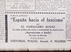 PERIODICO" EL DEBATE" 1930-ANUNCIO DE COCHES OPEL
MADRID, HEMEROTECA MUNICIPAL
MADRID