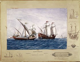 MONLEON RAFAEL 1853/1900
CONSTRUCCIONES NAVALES BAJO SU ASPECTO ARTISTICO. GALEAZA Y GALEON S XVI.