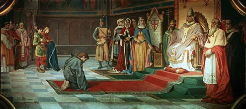 Aldi, Henri IV devant le pape Grégoire VII en 1077