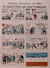 ELECCIONES LEGISLATIVAS DE 1902-PROPAGANDA POLITICA
PARIS, BIBLIOTECA NACIONAL
FRANCIA

This
