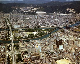 Aerial view of Hiroshima, Japan