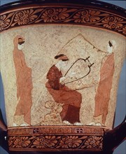 Attic amphora showing a Muse