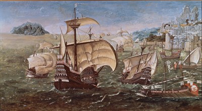 MUNDAY JOHN
CARRACA PORTUGUESA EN UNA COSTA ROCOSA-S XVI-O/L 78x144-COPIA DEL ORIGINAL DEL MUSEO