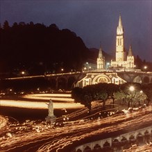 The Rosary Basilica in Lourdes, France