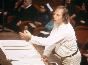 Karlheinz Stockhausen during a concert