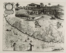 BLAEU WILLEM JANSZOON 1571/1638
GRABADO-MAPA DE LA CAPITANIA DE PERNAMBUCO(BRASIL)
PARIS,