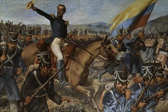HERRERA TORO ANTONIO 1857/1914
BATALLA AYACUCHO-SUCRE ATACANDO AL BATALLON ESPAÑOL-1824
CARACAS,