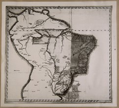 MAPA 1759-DIVISION ENTRE BRASIL Y POSESIONES ESPAÑOLAS-SEGÚN TRATADO DE TORDESILLAS
SIMANCAS,