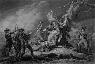ARMYTAGE J C
I-BATALLA DE QUEBEC-MUERTE DEL GRAL RICHARD MONTGOMERY 1775-GRABADO