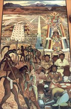 RIVERA DIEGO 1886/1957
I-TRABAJO DE LA TIERRA Y PREPARACION DE ALIMENTOS-CIVILIZAC TOLTECA
MEXICO