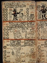 Page of the Tro-Cortesianus Codex: Men and Gods
