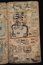Page of the Tro-Cortesianus Codex: Gods