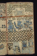 Page du codex Tro-Cortesianus : Les Dieux et les hommes