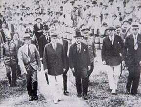 Visite du président américain Hoover au Honduras