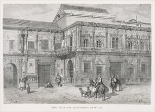 DORE GUSTAVE 1832-1883
GRABADO-VISTA DE LA CASA AYUNTAMIENTO DE SEVILLA-S XIX/XX