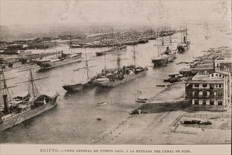 ILUST ESP/AMER-1896-EGIPTO-PUERTO SAID A LA ENTRADA CANAL DE SUEZ-

This image is not