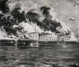 12/4/1861-ATAQUE DE CONFERDERADOS AL FUERTE SUMTER-GUERRA SECESION