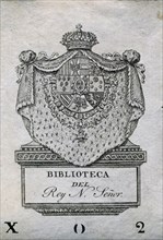 SALVADOR CARMONA MANUEL 1734/1820
GRABADO-EXLIBRIS DE FERNANDO VII-COL CORONA ESPAÑA-
MADRID,