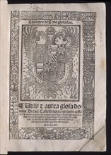 CASTILLO DIEGO DE
PORTADA DE LAS LEYES DE TORO GLOSADAS-IMP 1544 JUAN DE LA JUNTA
SALAMANCA,