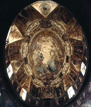 RIZZI-CARREÑO
INTERIOR-BOVEDA:CON FRESCOS DE LA VIDA DE S ANTONIO-S XVII BARROCA
MADRID, IGLESIA