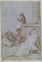 Goya, Caprice 53: Son bec est en or