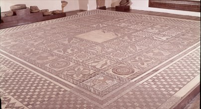 MOSAICO ROMANO PROCEDE DE VILLA VEGA DEL CIEGO
OVIEDO, MUSEO ARQUEOLOGICO
ASTURIAS