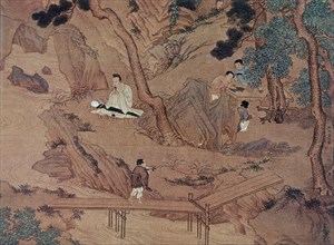 KIU YING
EL RETIRO DEL SABIO(COLORES SOBRE SEDA)-1510-1551
PEKIN, MUSEO DE PEKIN
CHINA