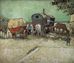 Van Gogh, Encampment of Gypsies with Caravans