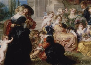 Rubens, Jardin d'amour - Détail de la partie inférieure gauche