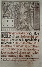 ROJAS FERNANDO DE 1470/1541
LA CELESTINA LLAMANDO A LA PUERTA DE PLEBERIO-EDICIÓN TOLEDO 1538-