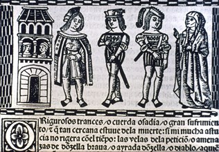 ROJAS FERNANDO DE 1470/1541
LA CELESTINA-EDICION VALENCIA 1514-GRABADO DE CALISTO PARMENO