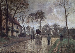 Pissarro, The Stagecoach at Louveciennes