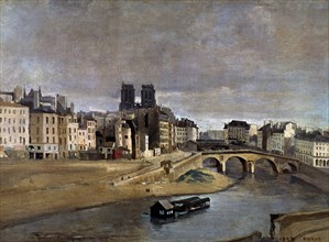 Corot, The Bank of Orfevres River and Notre Dame
