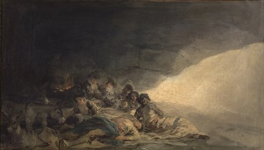 Goya, Travellers resting in a cave