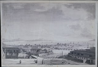 BRAMBILA FERNANDO 1763/1834
GRABADO-VISTA DE MANILA - PANORAMICA CON LA BAHIA. EXPEDICION