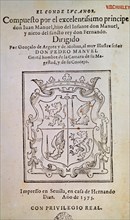 JUAN MANUEL INFANTE
EL CONDE LUCANOR-EDICION DE 1575, SEVILLA
BARCELONA, BIBLIOTECA DE