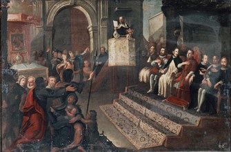 INGLES JORGE 1544/1585
S VICENTE FERRER EN EL COMPROMISO CASPE-SE ELIGE A FERNANDO I DE ANTEQUERA