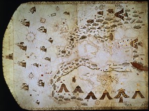 MAPA-EUROPA Y N AFRICA-1561-RECORRIDOS DE HERNANDO DE ACUÑA
ROMA, MUSEO NAVAL
ITALIA

This