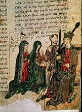 MANUSCRITO OCCITAN-LIBRO CASTIGOS REY SANCHO IV CAST-"JUICIO SALOMON"-FOL 14-S XV
MADRID,