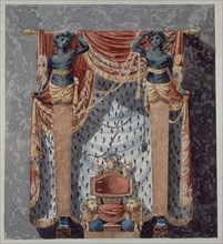Gonzalez Velázquez, Drawing of the royal throne of the Room Cortes