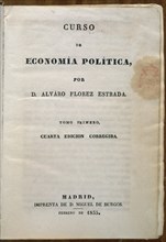 FLORES ESTRADA
PORTADA DE TEXTO DE ECONOMIA POLITICA
MADRID, BIBLIOTECA NACIONAL
MADRID