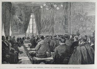 COMBA
COMISION DE TRATADOS DEL SENADO 1894-SALON DE TAPICES-30/4/1834 ILUST ESP/AMER
MADRID,